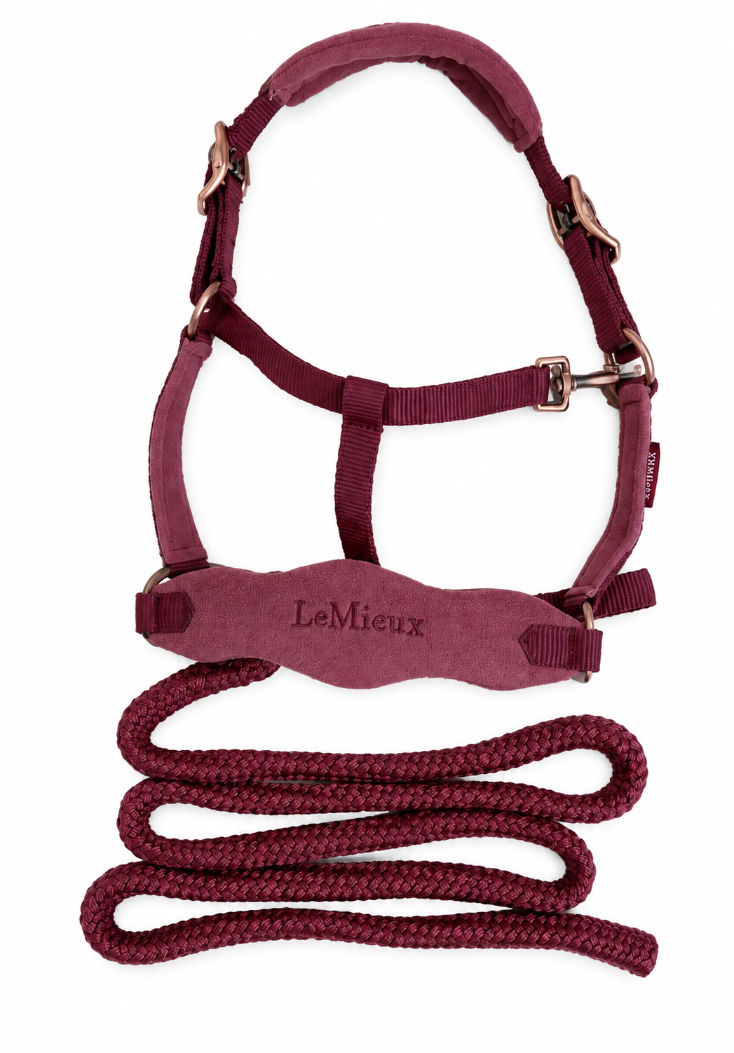 LeMieux Vogue Headcollar & Lead Rope – Maroon (Full)